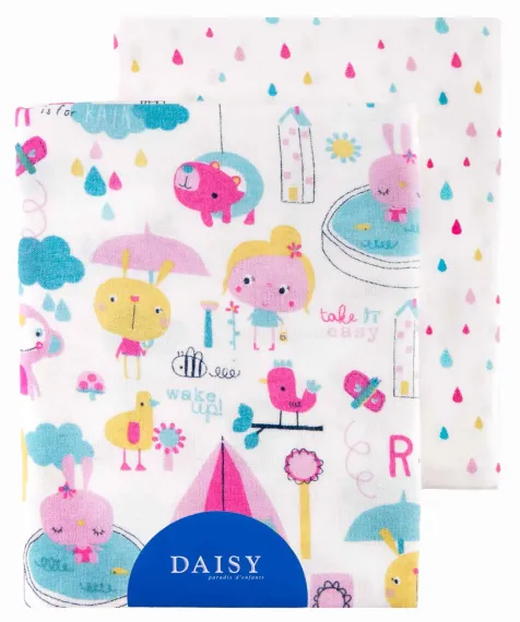 Пеленка Daisy Фланель 2шт 75х120см Девочки