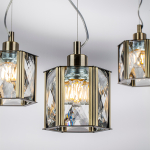 722013 Люстра LIMPIO 1х40W E27 БРОНЗА/ПРОЗРАЧНЫЙ