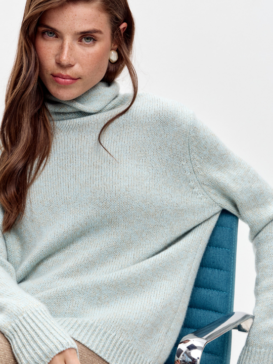 Кашемировая водолазка с люрексом