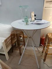 Барный стол Kilig Ø60х110 см, белый, серый