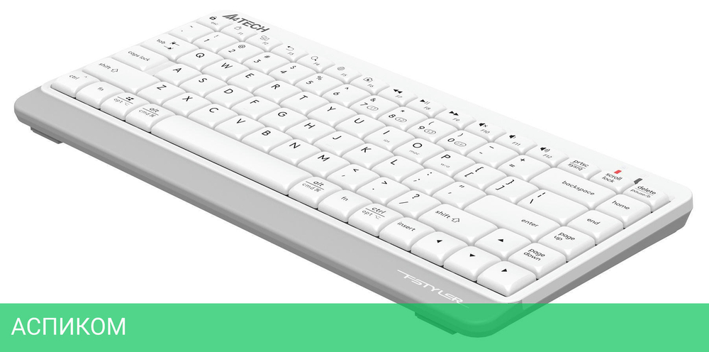 Клавиатура A4Tech Fstyler белый/серый (FBK11)