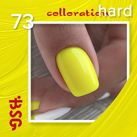 Цветная жесткая база Colloration Hard №73 - Жёлтый неон (20 мл)