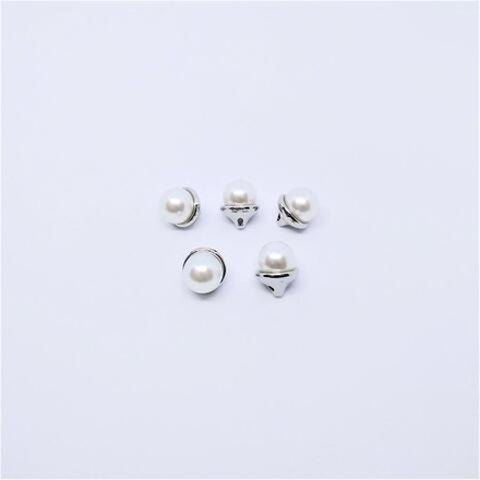 Пуговицы №24/24, на ножке, 9мм, цв.никель с белым (RB D055)