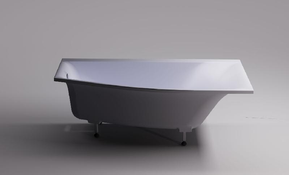 Ванна СКАТ пустая, литой мрамор, правая 1700х750х500