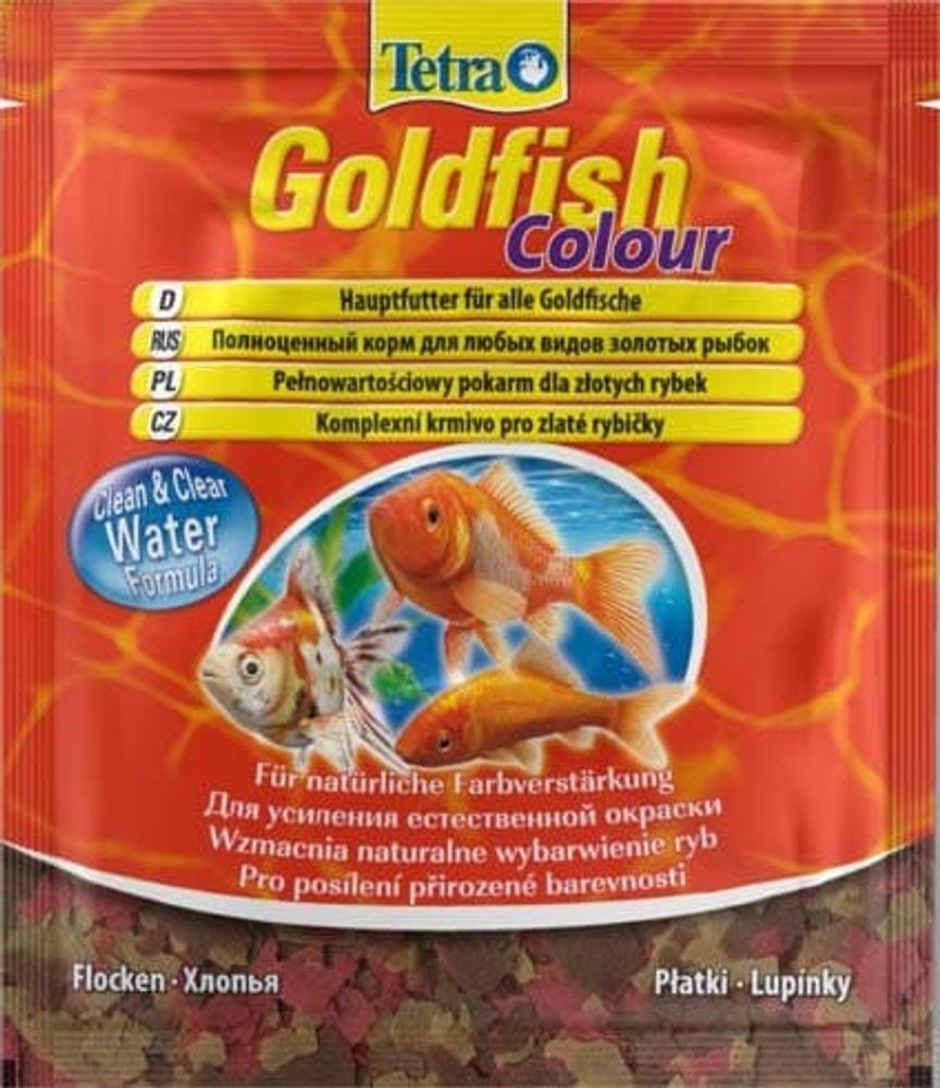 TetraGoldfish Colour корм в хлопьях для улучшения окраса золотых рыб 12 г (sachet)