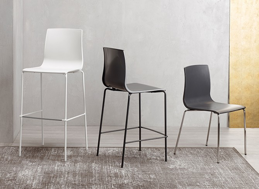 Стул полубарный пластиковый Scab Design Alice Barstool, антрацит