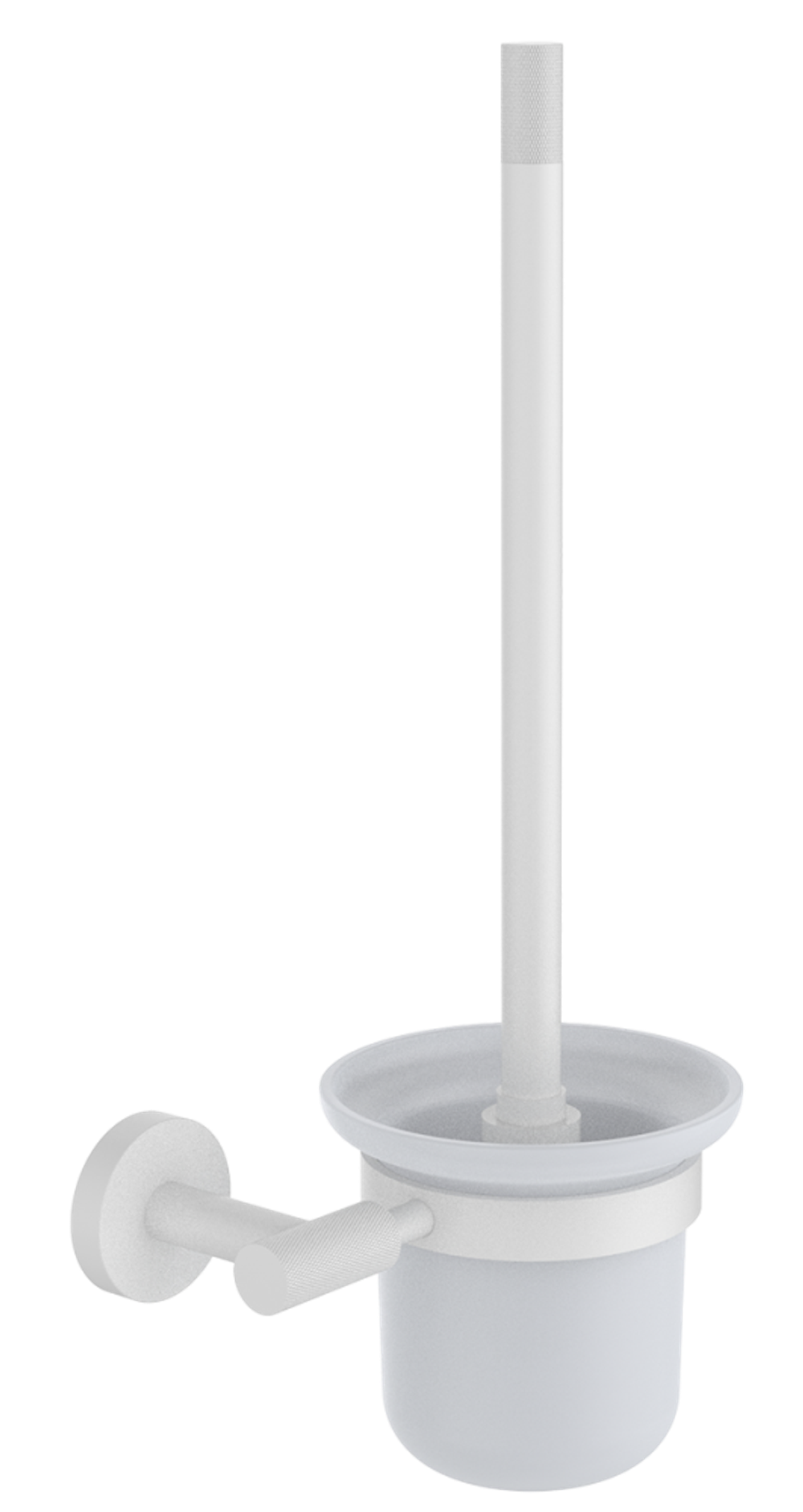 5513-F Ершик настенный, стеклянный (БЕЛЫЙ) ViEiR  (12/1шт)