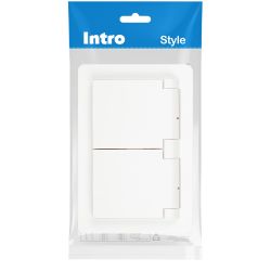 Розетка Intro Style 7-207-01 с заземлением 2P+E Schuko с крышкой шторками 16А-250В IP20 СУ белый