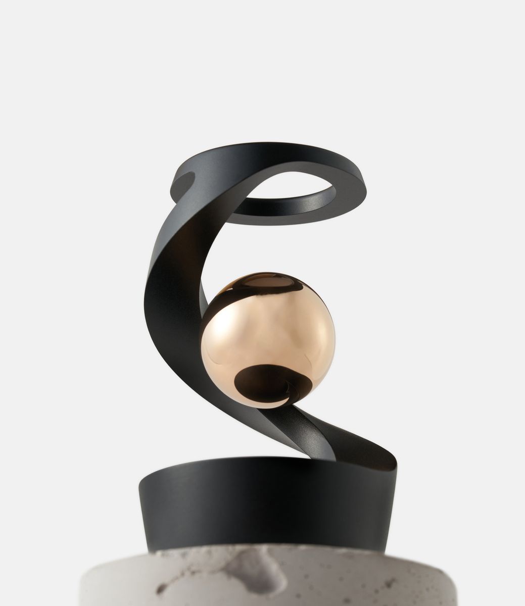 Mezmoglobe Luna Black — кинетическая настольная скульптура