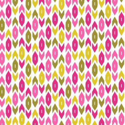 Простой икат, розовый и желтый