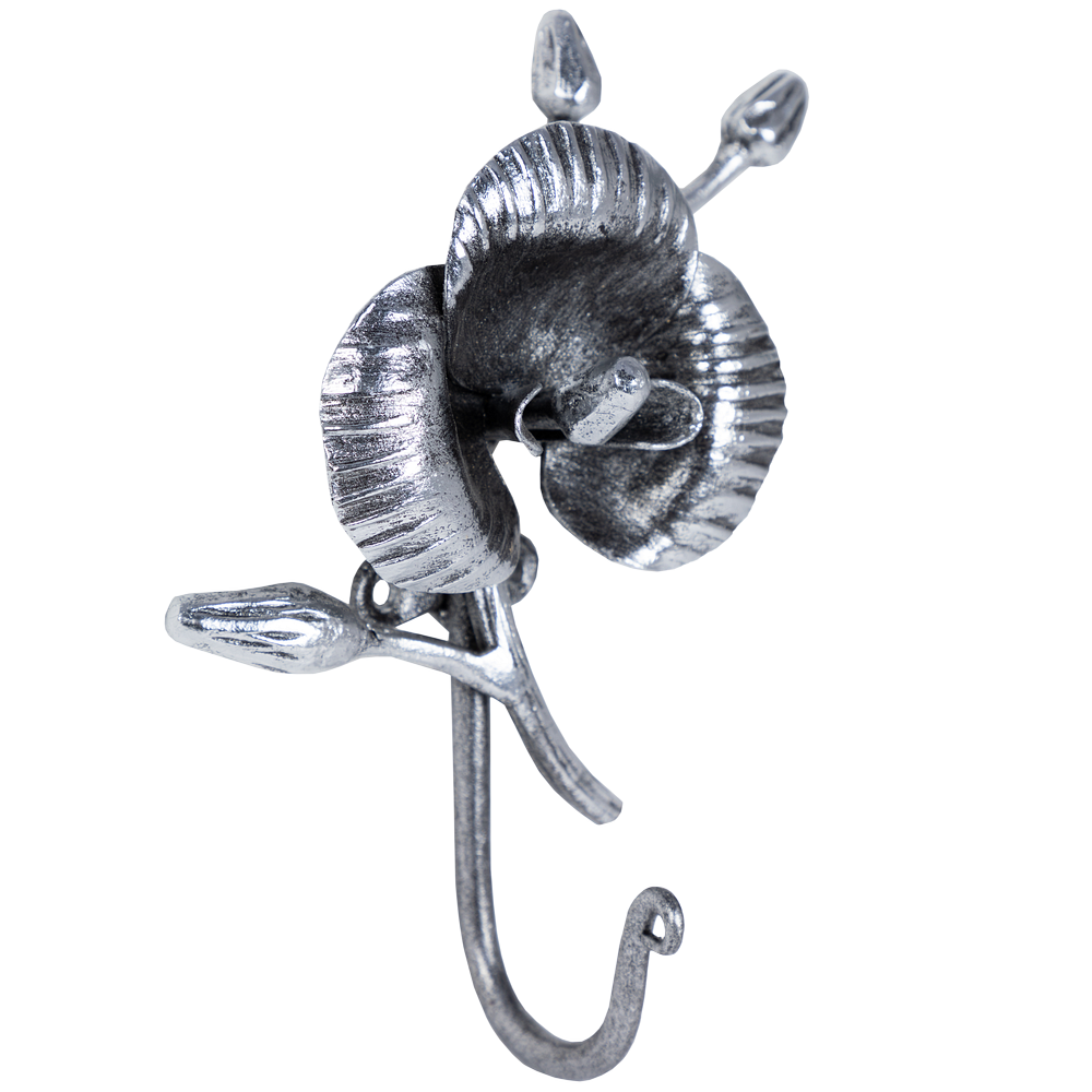 Настенный крючок Орхидея Джолли Айс Античное серебро