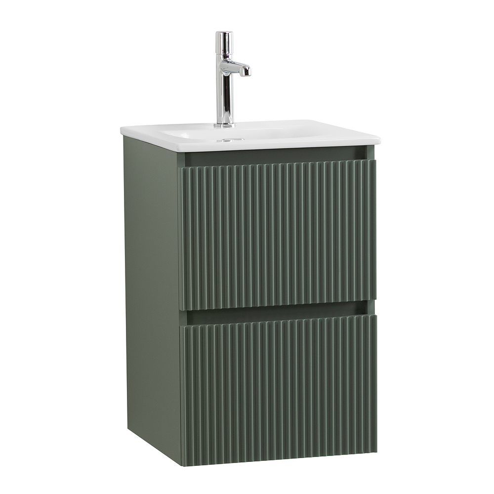 Тумба с раковиной подвесная BelBagno UNO-MINI-400-2C-SO-VO Еловый матовый, раковина белая BB-8099-3-40