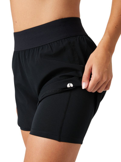 Женские Шорты теннисные Björn Borg Ace 2 In 1 - black beauty