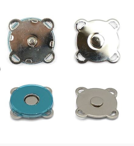 62145/set Кнопка магнитная пришивная 'С ушками' 18мм металл, никель BIG (10013160/120423/3163997, ГР