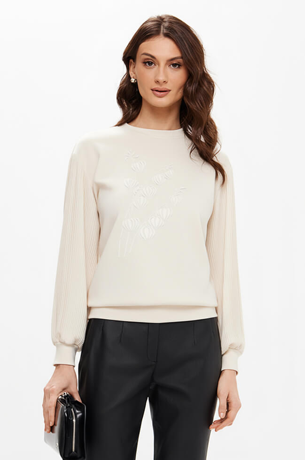 23401 Свитшот женский (молочный)