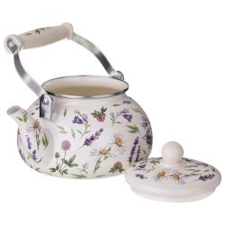 ЧАЙНИК AGNESS ЭМАЛИРОВАННЫЙ СЕРИЯ "FLOWER STORY", 2,3 Л