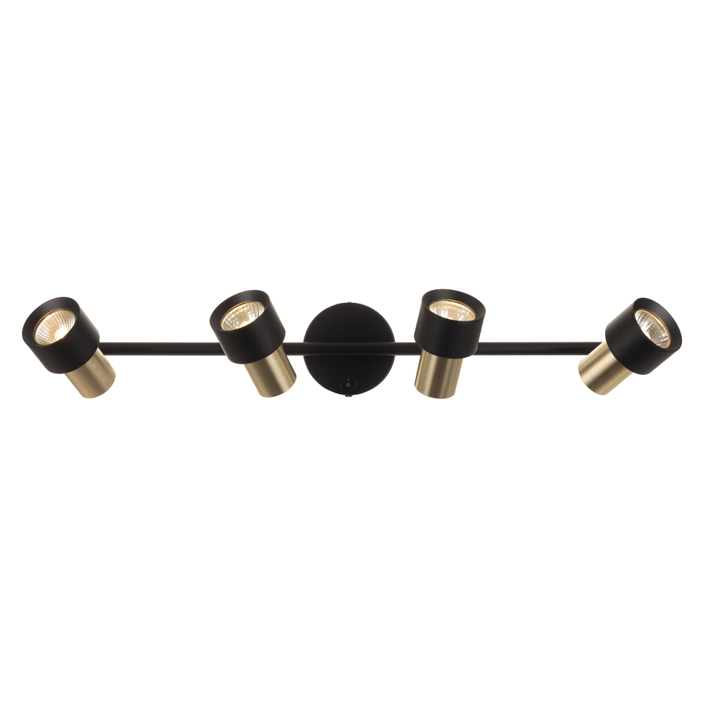 Citilux SAT CL505641 Спот поворотный с выключателем Чёрный+Золото
