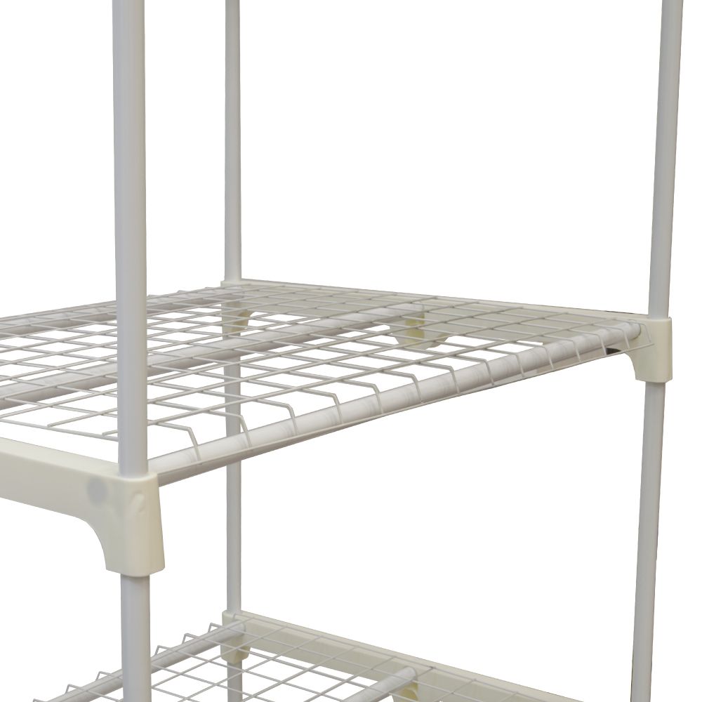 UGH-R30 H190 WHITE-WHITE Парник-стеллаж для рассады. 5 полок. 70x50x190см. Металлическая труба в ПВХ. цвет белый. Тент из армированного полиэтилена 135г-м2. цвет сетки белый. TM ФитоЛето