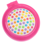 Расческа массажная детская складная «КАРАМЕЛЬ», единорог, цвет фуксия, d-6см (пакет с подвесом)