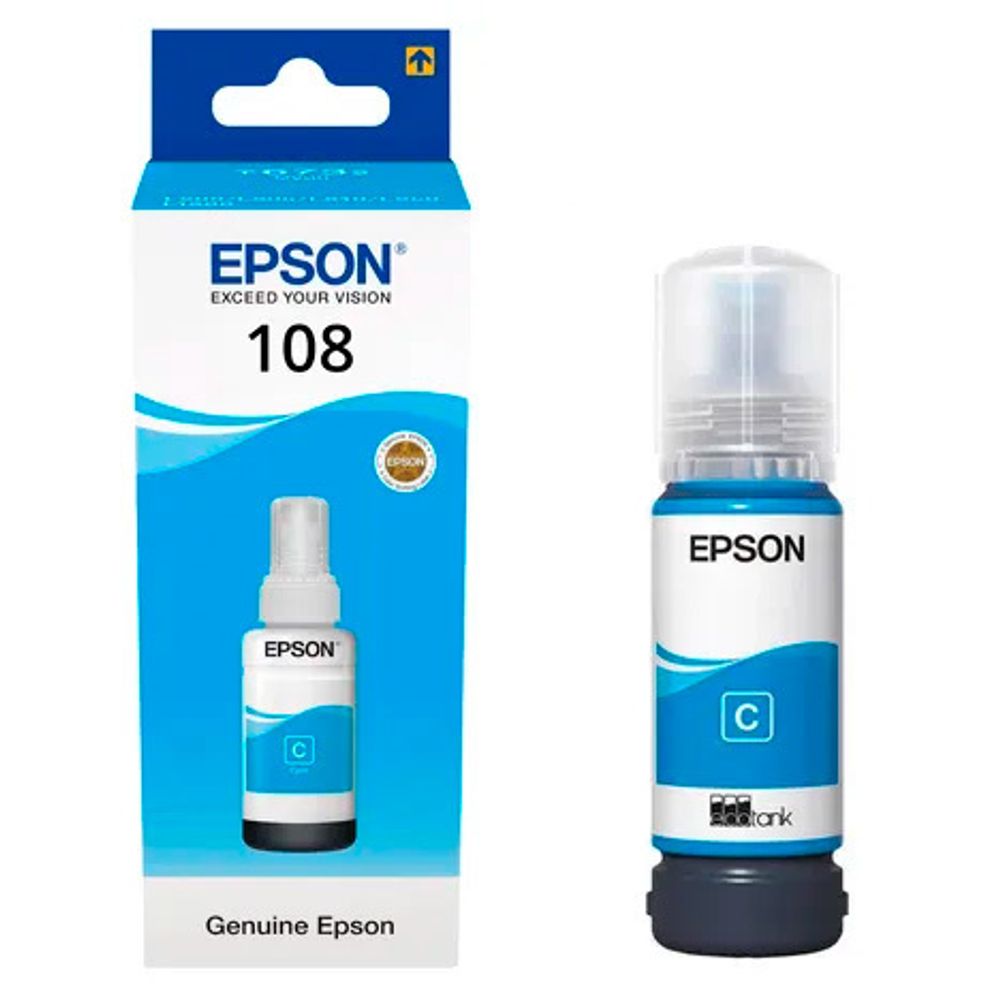 Контейнер с чернилами EPSON 108 (C13T09C24A) для L8050/L18050 голубой