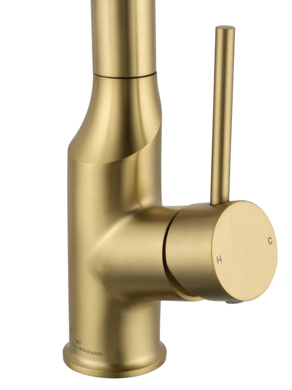 Смеситель для кухни с выдвижным изливом WONZON & WOGHAND, Брашированное золото (WW-A21252-BG)