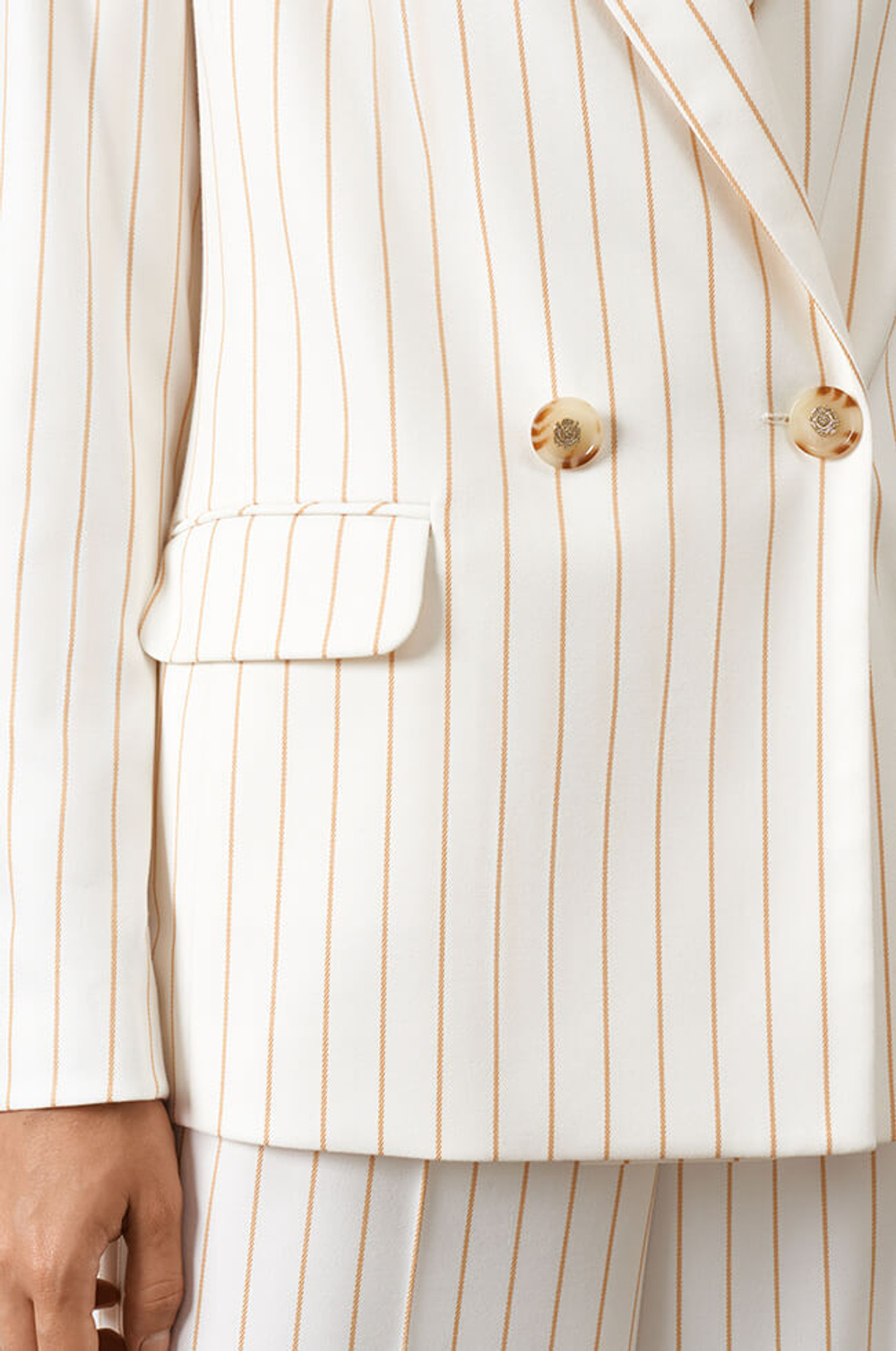 1858 Жакет женский (молочный полоска)