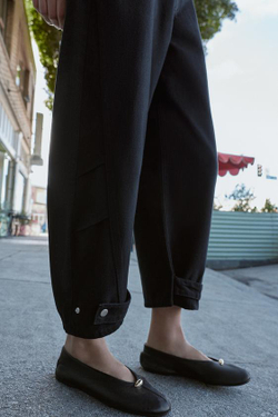 ZARA ДЖИНСЫ Z1975 BALLOON FIT СО СРЕДНЕЙ ПОСАДКОЙ, ЧЕРНЫЙ