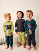 Пижама для мальчика Next 665-628, 3 шт., Салатовый, Темно-серый, Зеленый