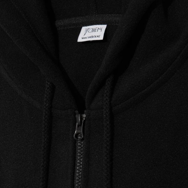 Худи оверсайз на молнии Флиска #7 черное - фото 15