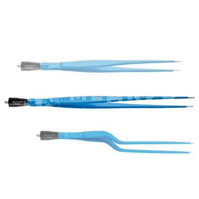 Пинцет монополярный прямой BOWA длина 195 мм, наконечники 8x1 мм, разъем 4 мм