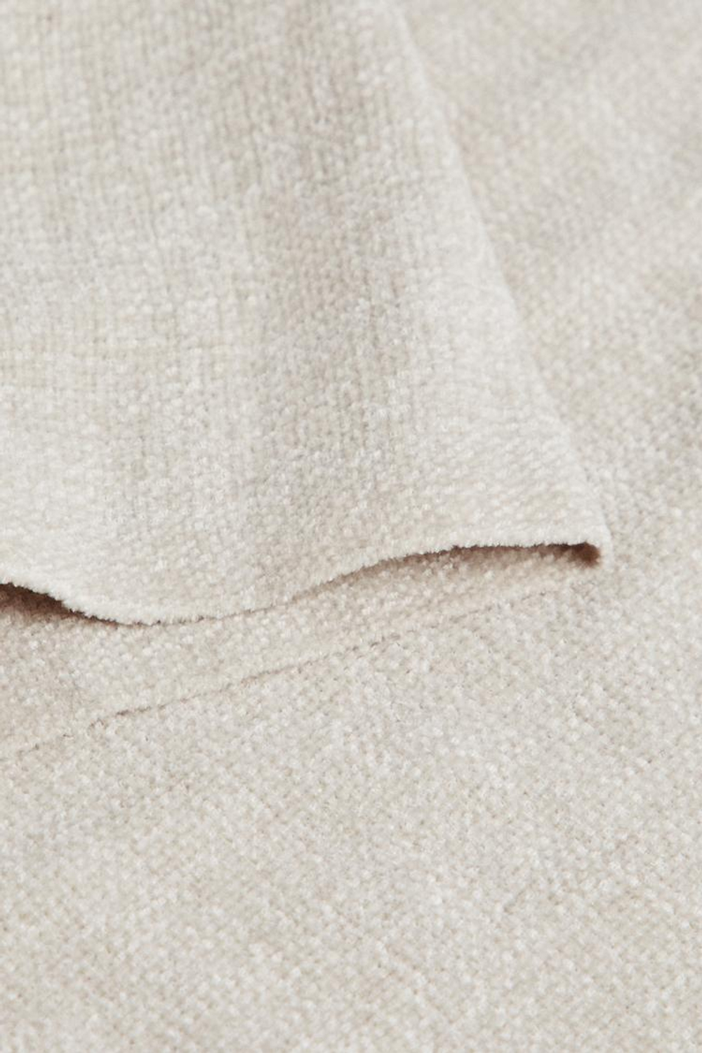 ZARA HOME ПЛЕД ИЗ СИНЕЛИ, СВЕТЛО-СЕРЫЙ