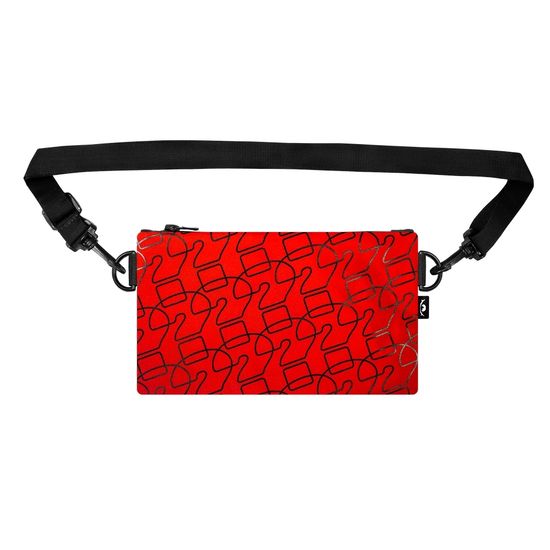 Сумка ТАЙНА пенал Красный/вопросы чер