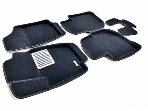 Коврики салона для SKODA Rapid (2014-) Euromat 3D Lux черные. Арт. EM3D-004508