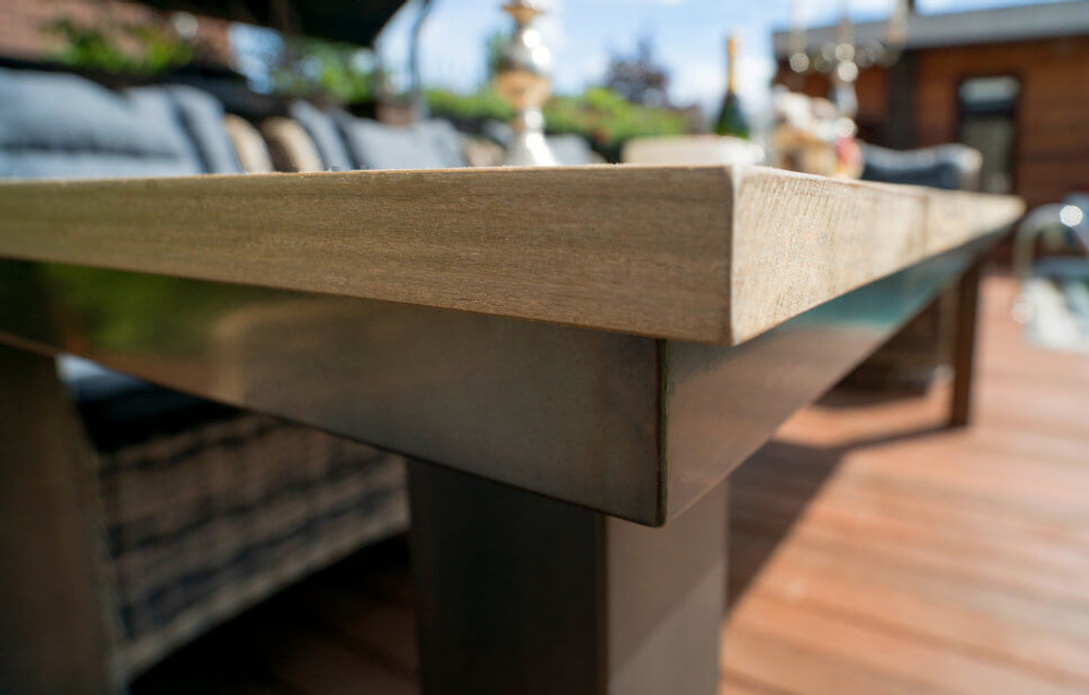 Большой обеденный стол Besta Fiesta ПАРКЛЭНД на 6-8 персон, коричневый