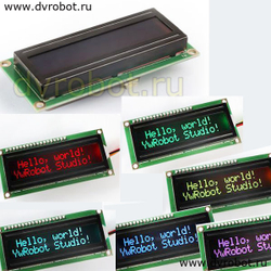 Экран LCD 1602 I2C - RGB шрифт