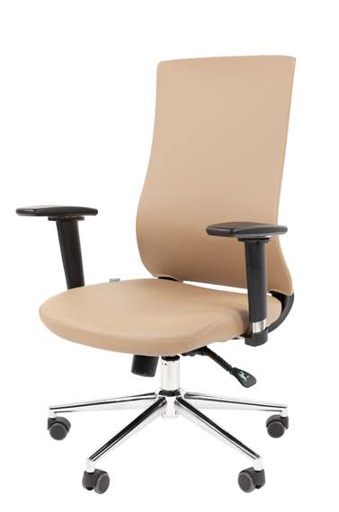Офисное кресло Chairman 500LUX Россия экокожа бежевый БП