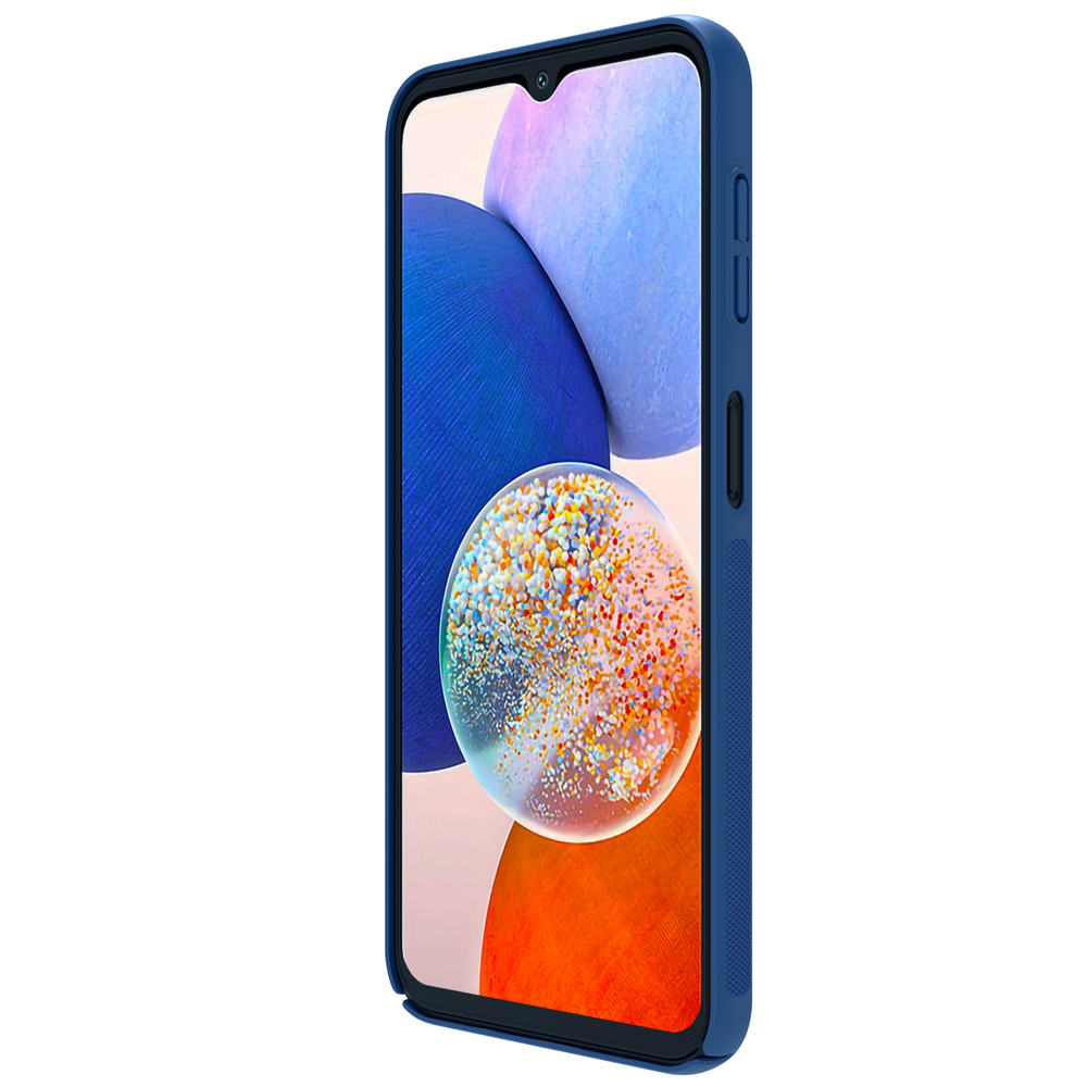 Чехол синего цвета для Samsung Galaxy A14 5G, серия CamShield (защитная шторка для задней камеры) от Nillkin