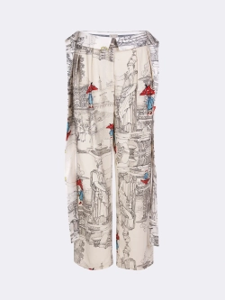 Брюки с декоративной лентой принтованные OLA OLA