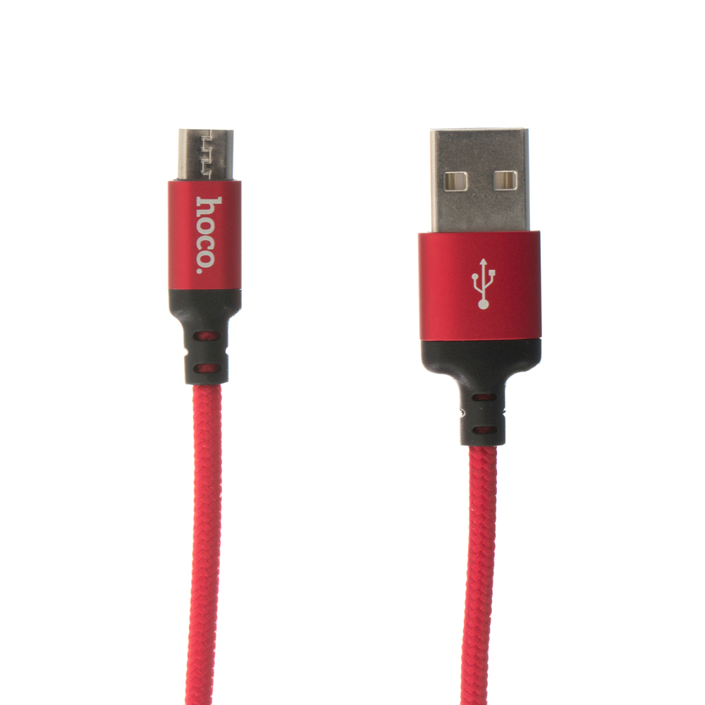 Кабель HOCO X14 USB-microUSB 2A 2м Nylon Red
