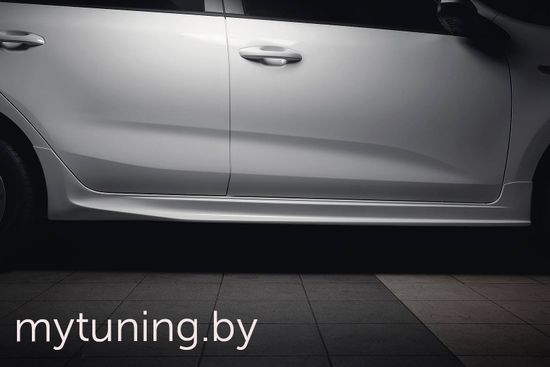 Накладки на пороги без брызговиков для Kia Rio IV