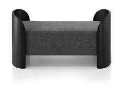 Банкетка Lagom 2 120 см (серый рогожка, черный)