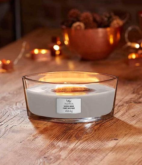 Древесный дым, ароматическая свеча эллипс, WoodWick