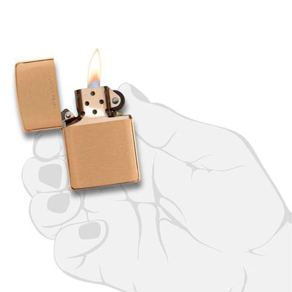 Зажигалка Zippo Armor Brushed Brass (204) 1