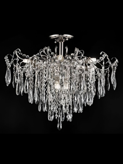 Люстра потолочная Lanbos, 12 ламп Е14, 480 Вт, до 35 кв м, хром