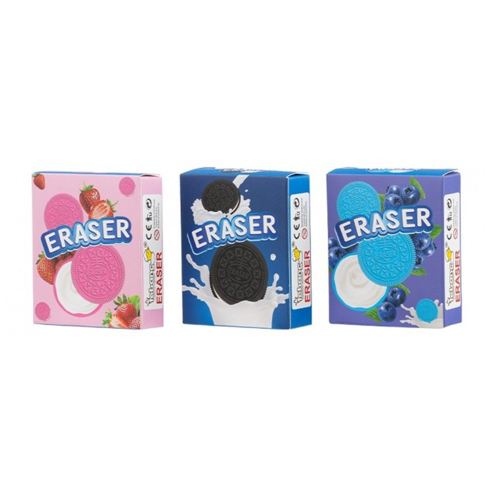 Ластик Basir, фигурный, разборный, серия "Печенье", цветной объёмный корпус, диаметр 4 см