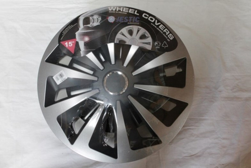 Колпак колеса R15 Фокс Ринг МИКС черный (в мешке 5 упак) (JESTIC)