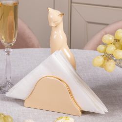 Салфетница Кошка Грация Айвори