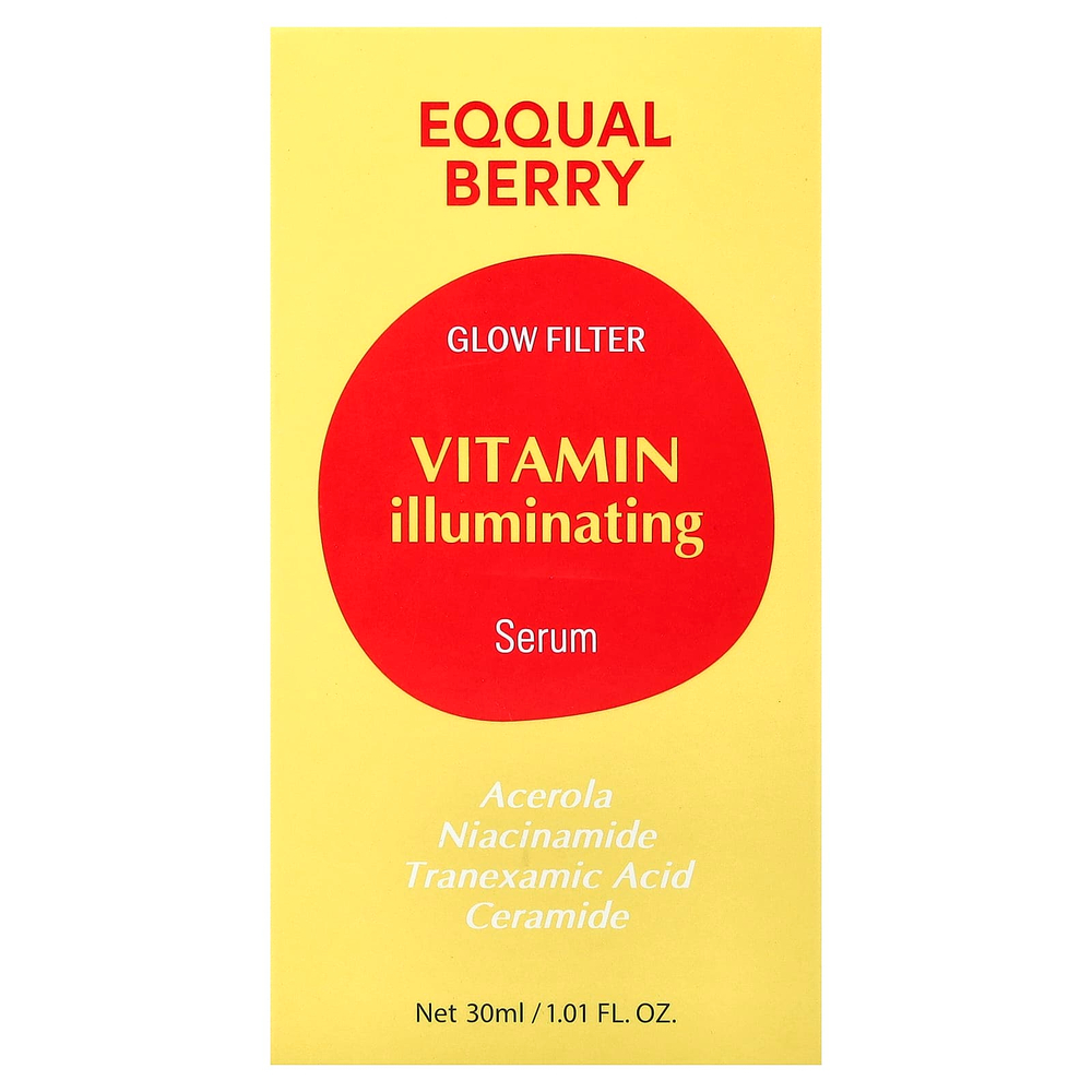 EQQUALBERRY, Glow Filter, сыворотка с витаминами для осветления кожи, 30 мл (1,01 жидк. унции)