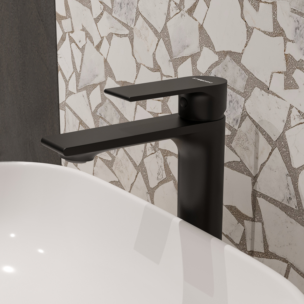 Смеситель для раковины STWORKI Колдинг S32020BK черный