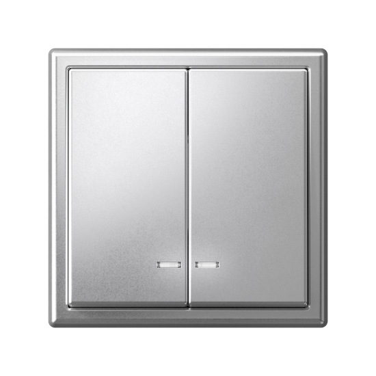 Выключатель 2-кл. ArtGallery (сх. 5а) 10AX с подсветкой механизм алюм. SE GAL000353